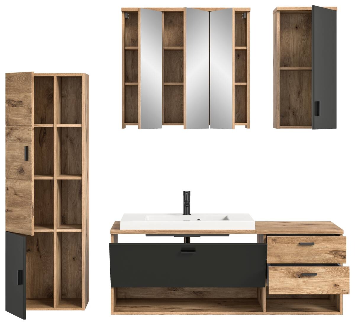 Badezimmer-Set GRADO B/H/T: ca. 203x192x48 cm