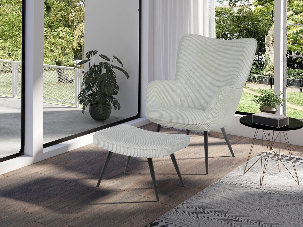 byLIVING Hocker UTA weiß B/H/T: ca. 72x97x80 cm