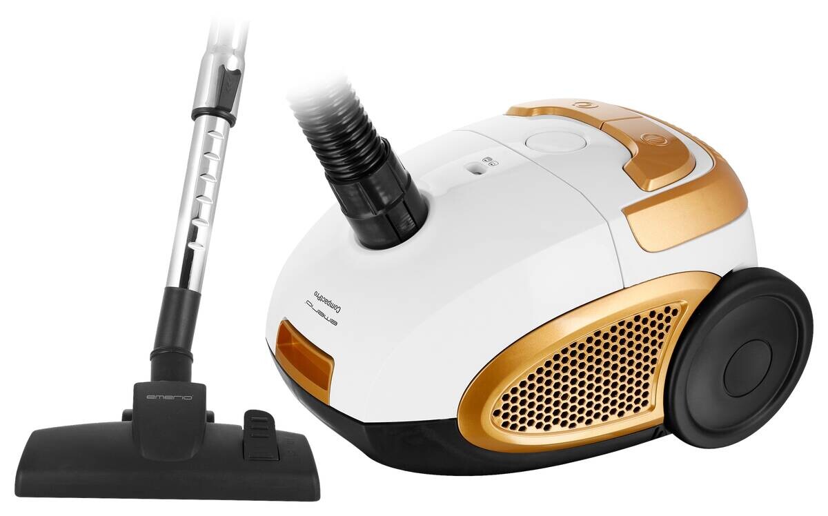 Sauber Bodenstaubsauger VE-109959.26 weiß gold Metall Kunststoff B/H/T: ca. 20x25x32 cm