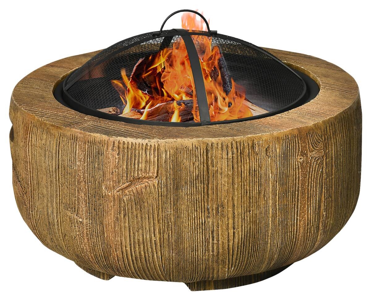 Outsunny Feuerstelle Metall B/H/L: ca. 61,5x39x61,5 cm