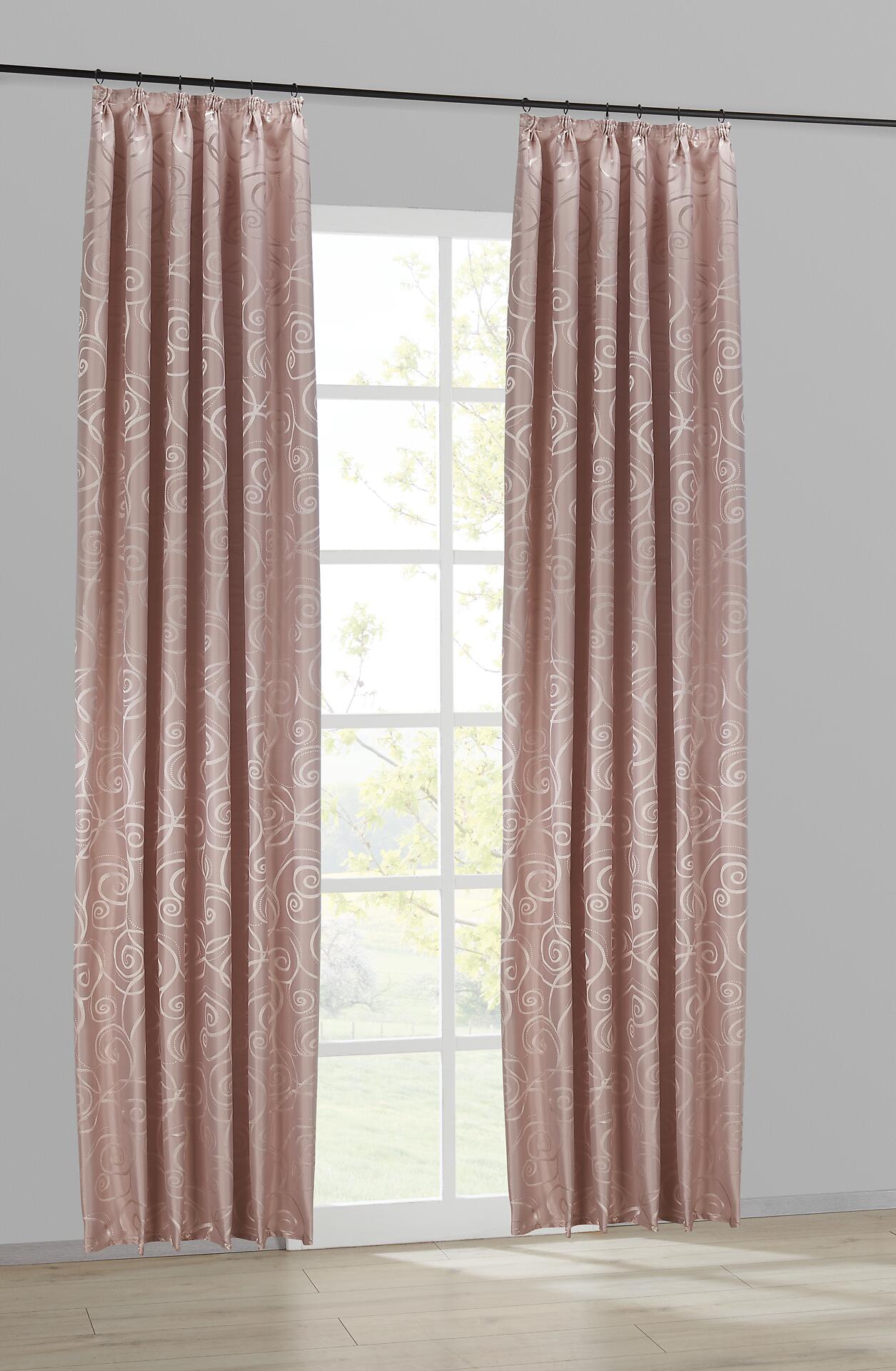 silver edition Dekovorhang Triest rosé B/H: ca. 140x245 cm