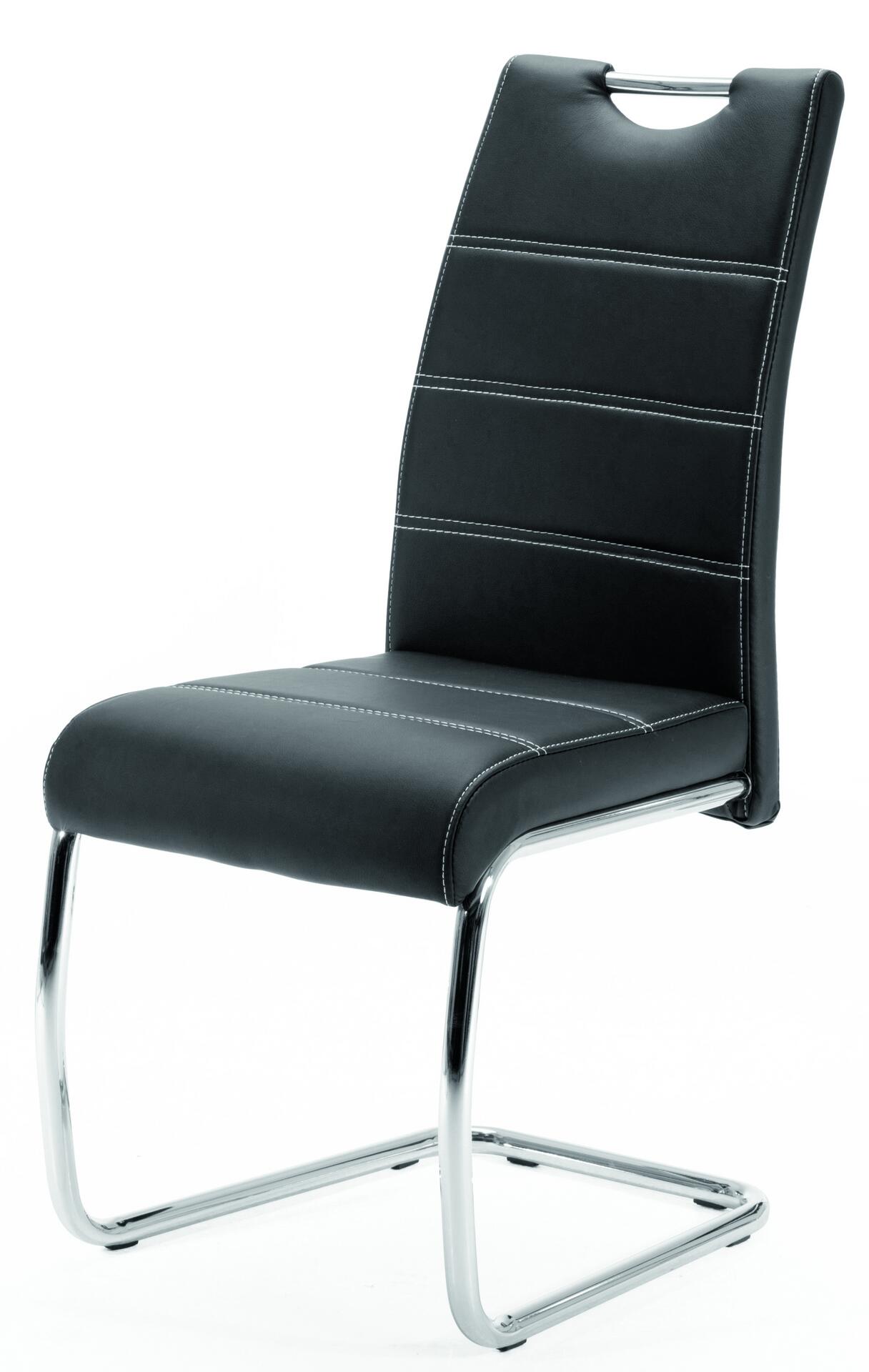 Schwingstuhl Flora schwarz Kunstleder B/H/T: ca. 43x98x59 cm