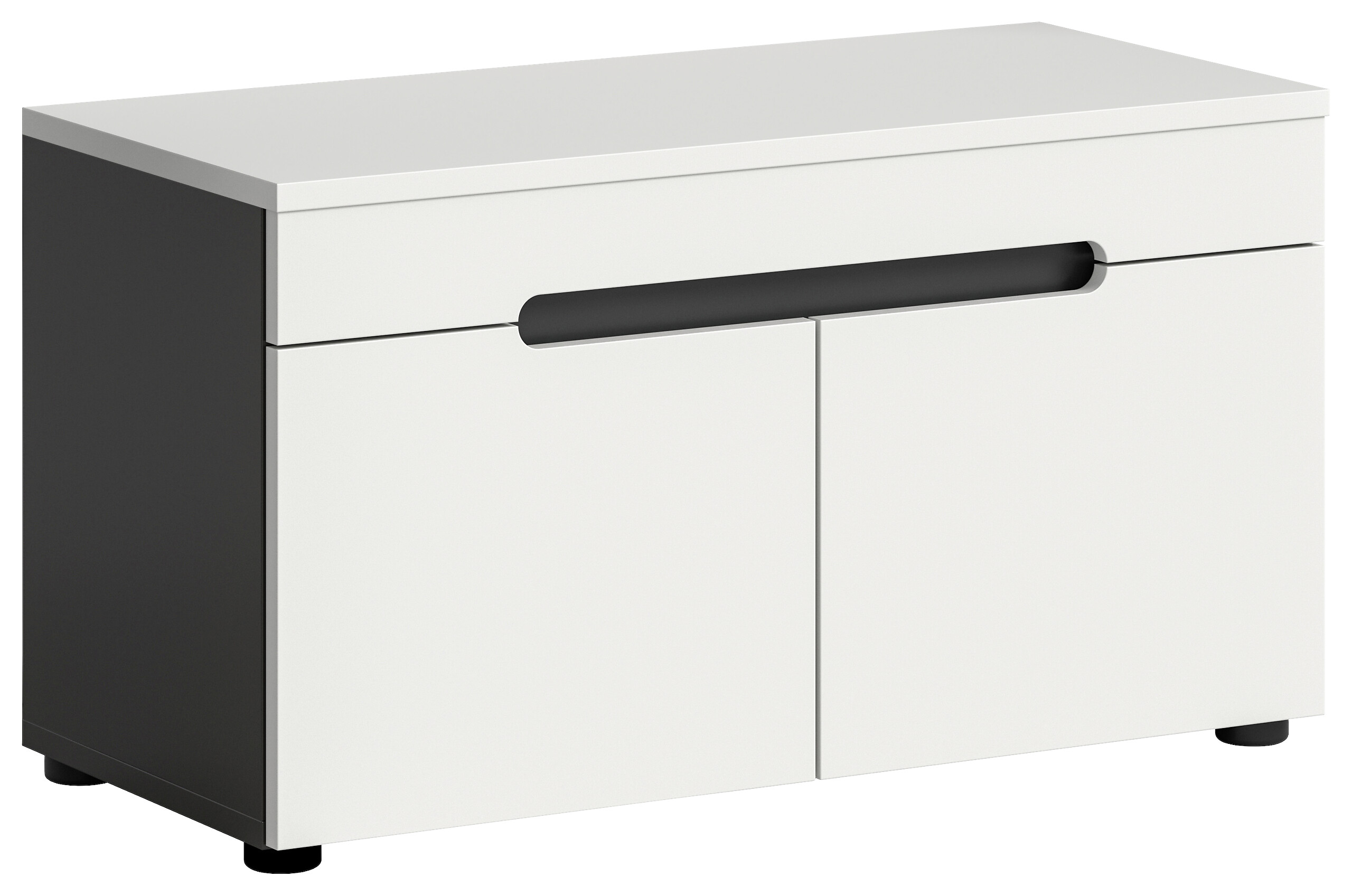 Sitzbank Canu basaltgrau Nachbildung weiß B/H/T: ca. 80x45x37 cm