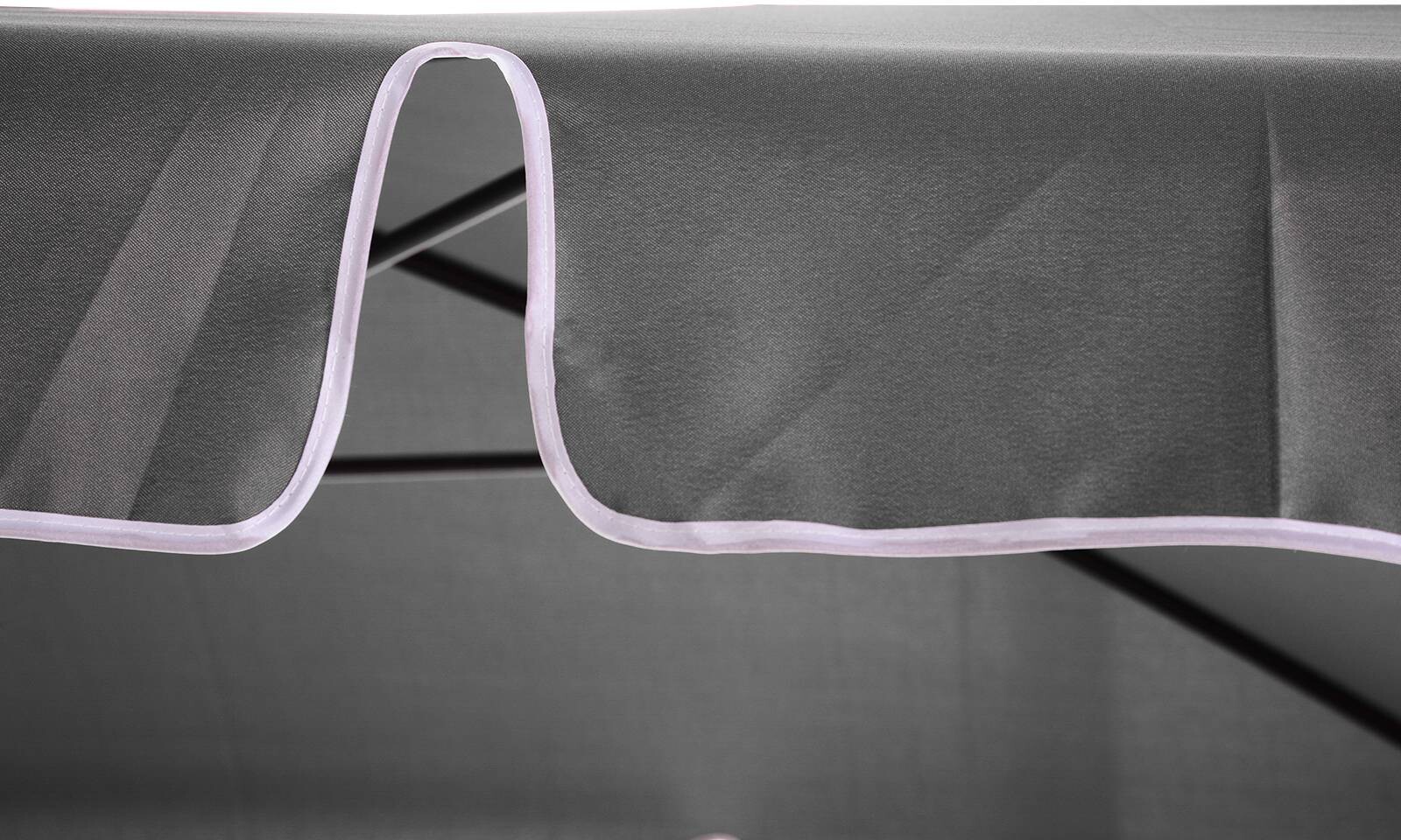 Outsunny Gartenschirm grau Stahl B/H/L: ca. 125x235x200 cm