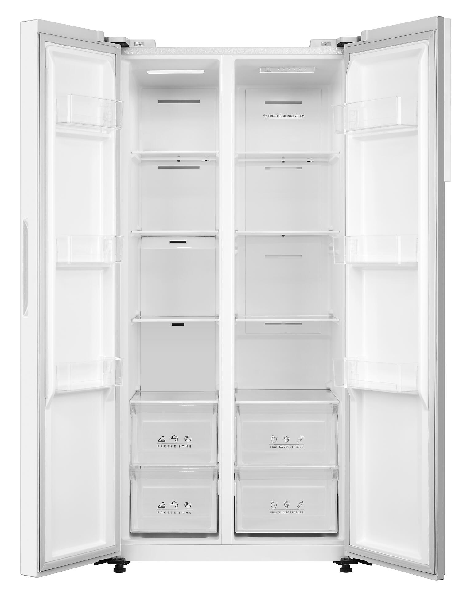 POCOline Side-by-Side SBS179-460EWDNF weiß B/H/T: ca. 83,5x177,5x63,5 cm