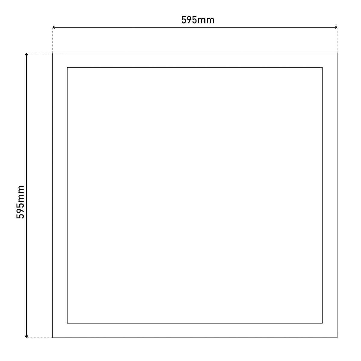 Näve Leuchten LED-Deckenpanel weiß Metall Kunststoff B/H/T: ca. 59,5x6x59,5 cm