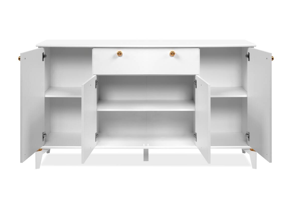 Sideboard Izmir weiß Kupfer B/H/T: ca. 158x90x36 cm