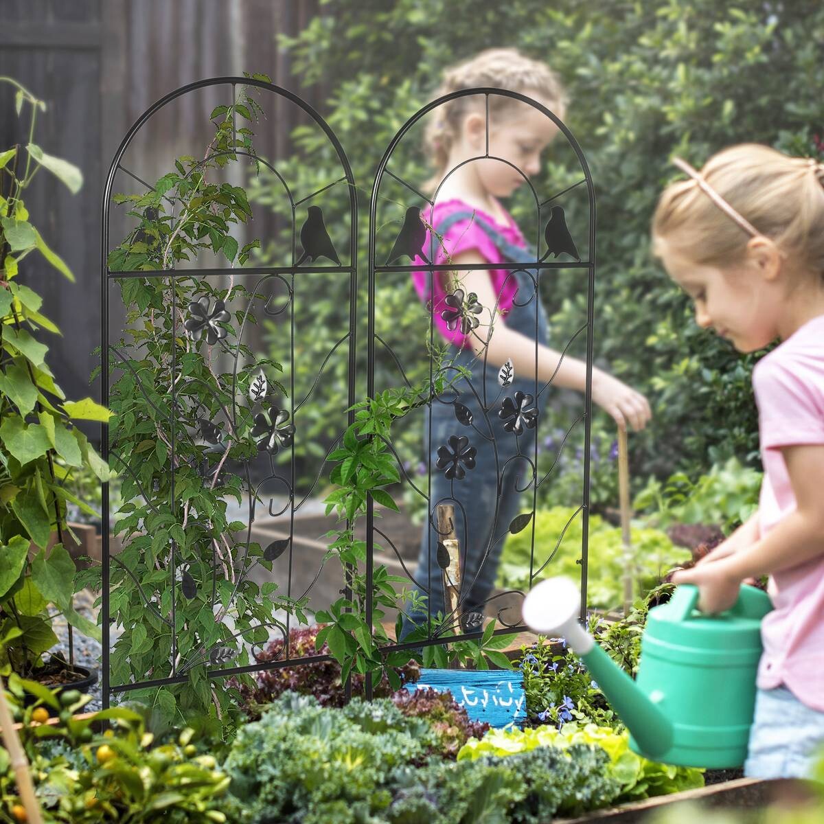 Outsunny Rankhilfe 2-teilig schwarz B/H/L: ca. 0,8x98x38 cm