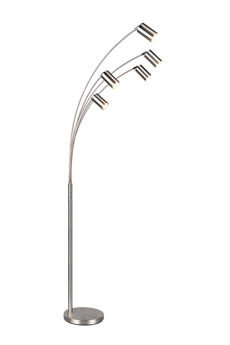 Reality Stehleuchte nickel Metall GU10 5 Brennstellen