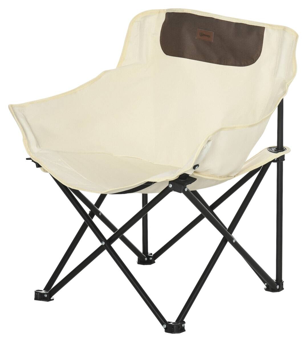 Outsunny Campingstuhl weiß Stoff B/H/L: ca. 54x66x61 cm