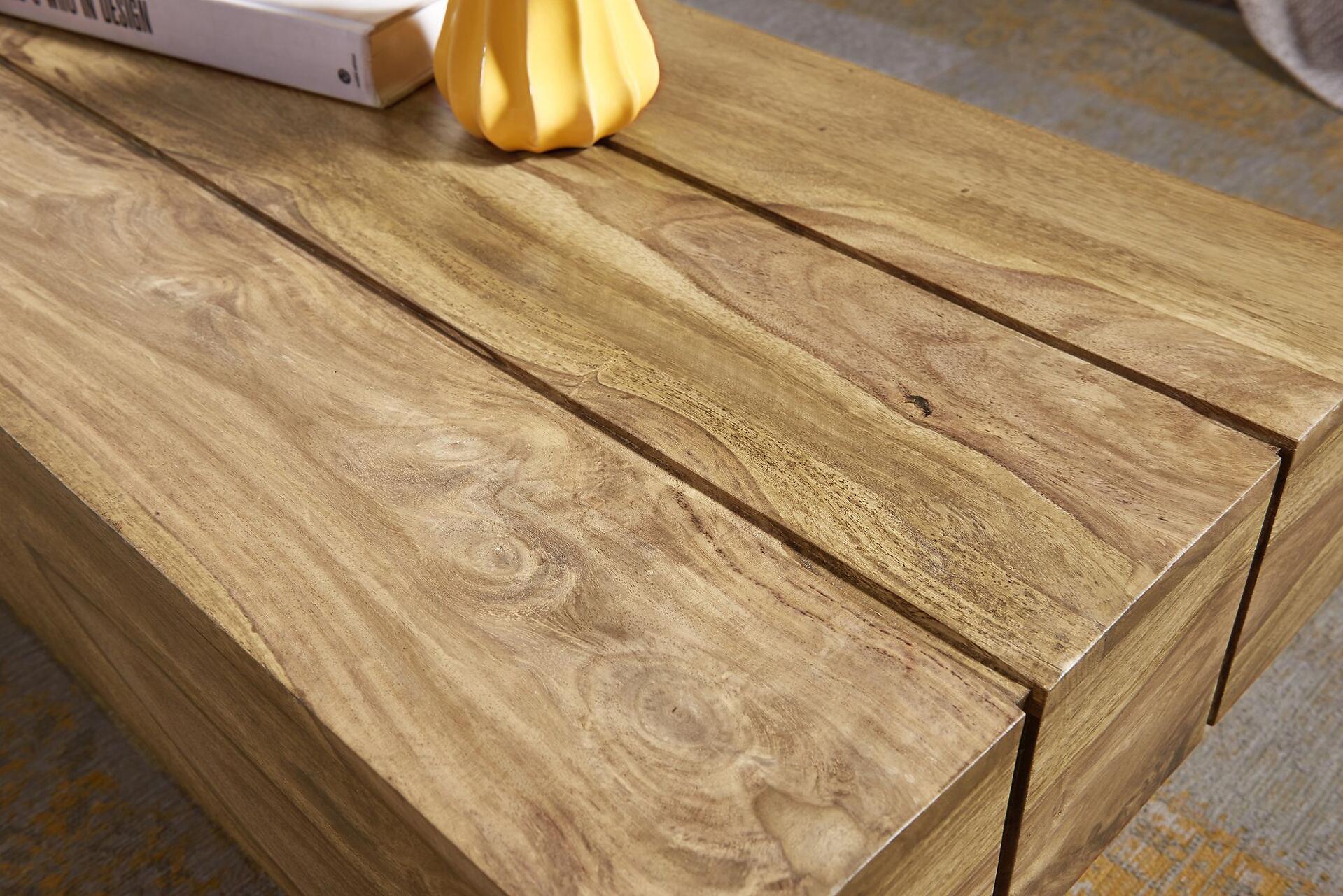 Wohnling Couchtisch natur Akazie B/H/T: ca. 120x30x45 cm