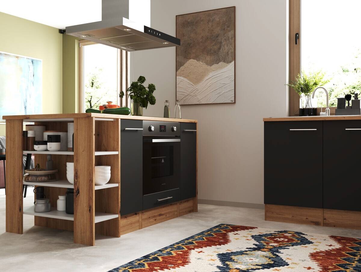 Respekta Winkelküche Hilde grau matt B/H/T: ca. 280x205x172 cm