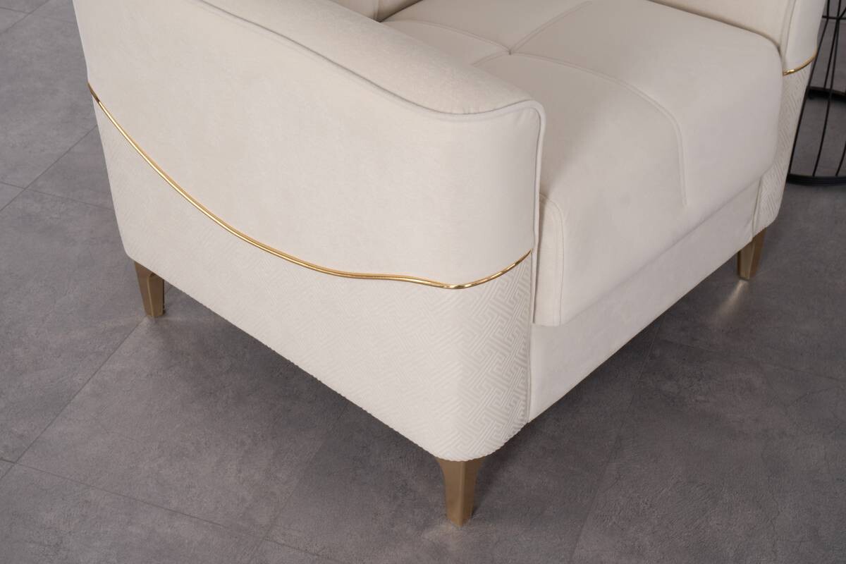Sofa 3-2-1 Salda beige Microfaser