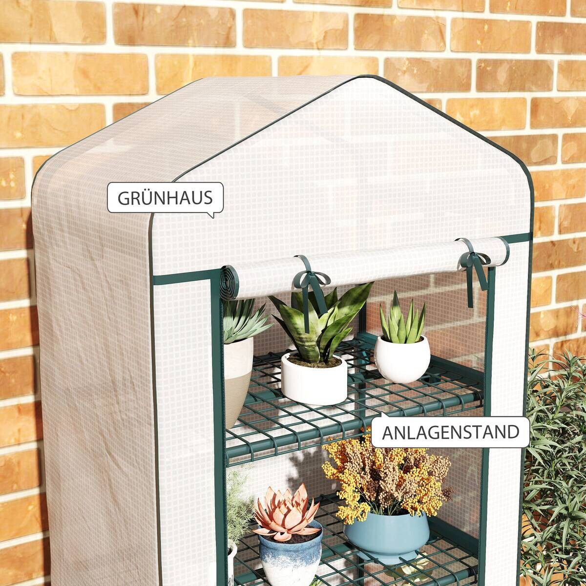 Outsunny Foliengewächshaus B/H/L: ca. 50x165x69 cm