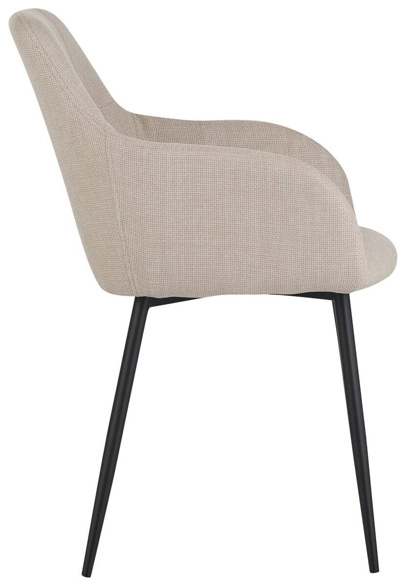 Armlehnstuhl Maria, 2er-Set beige Microfaser Webstoff B/H/T: ca. 55x84x61 cm