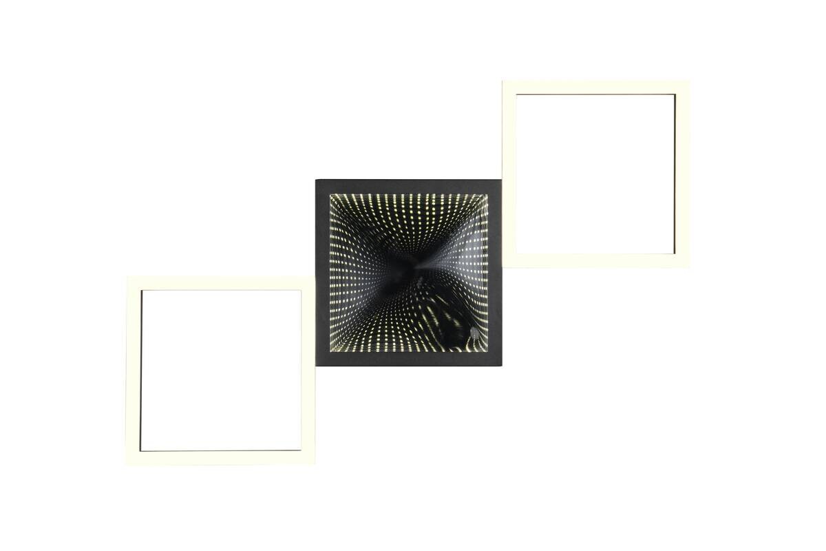 Reality LED-Deckenleuchte Gelo mattschwarz Metall B/H/L: ca. 43x4x66 cm