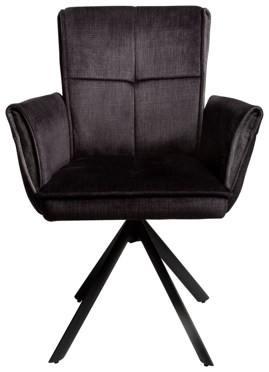 Armlehnstuhl Renate dunkelgrau Samt B/H/T: ca. 59x92x67 cm