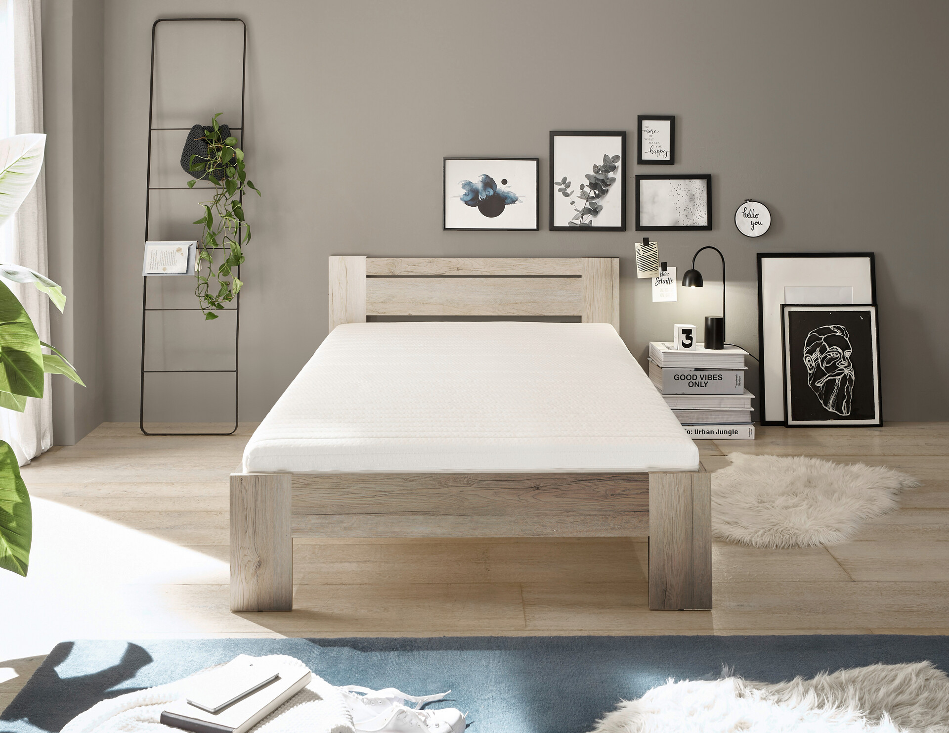 Futonbett Cannes Eiche San-Remo Nachbildung Liegefläche B/L: ca. 120x200 cm