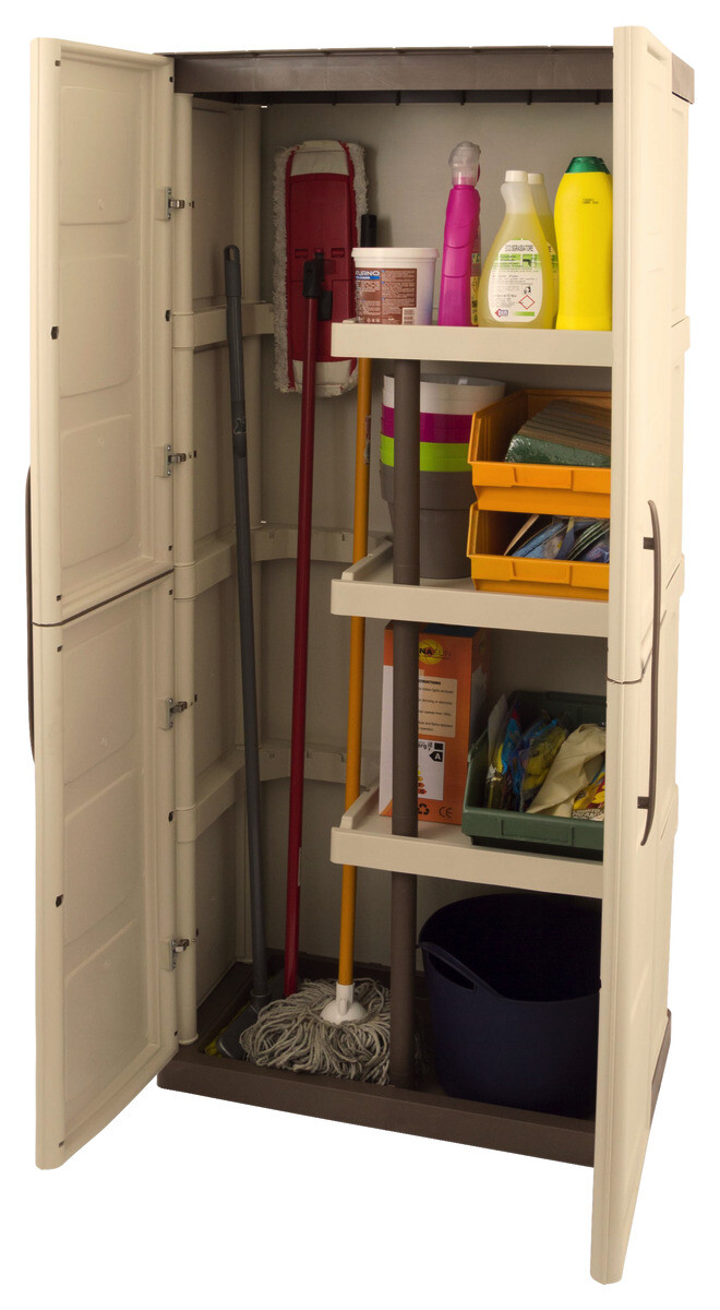 ArtPlast Kunststoffschrank Steel taupe Kunststoff B/H/T: ca. 70x165,5x39 cm