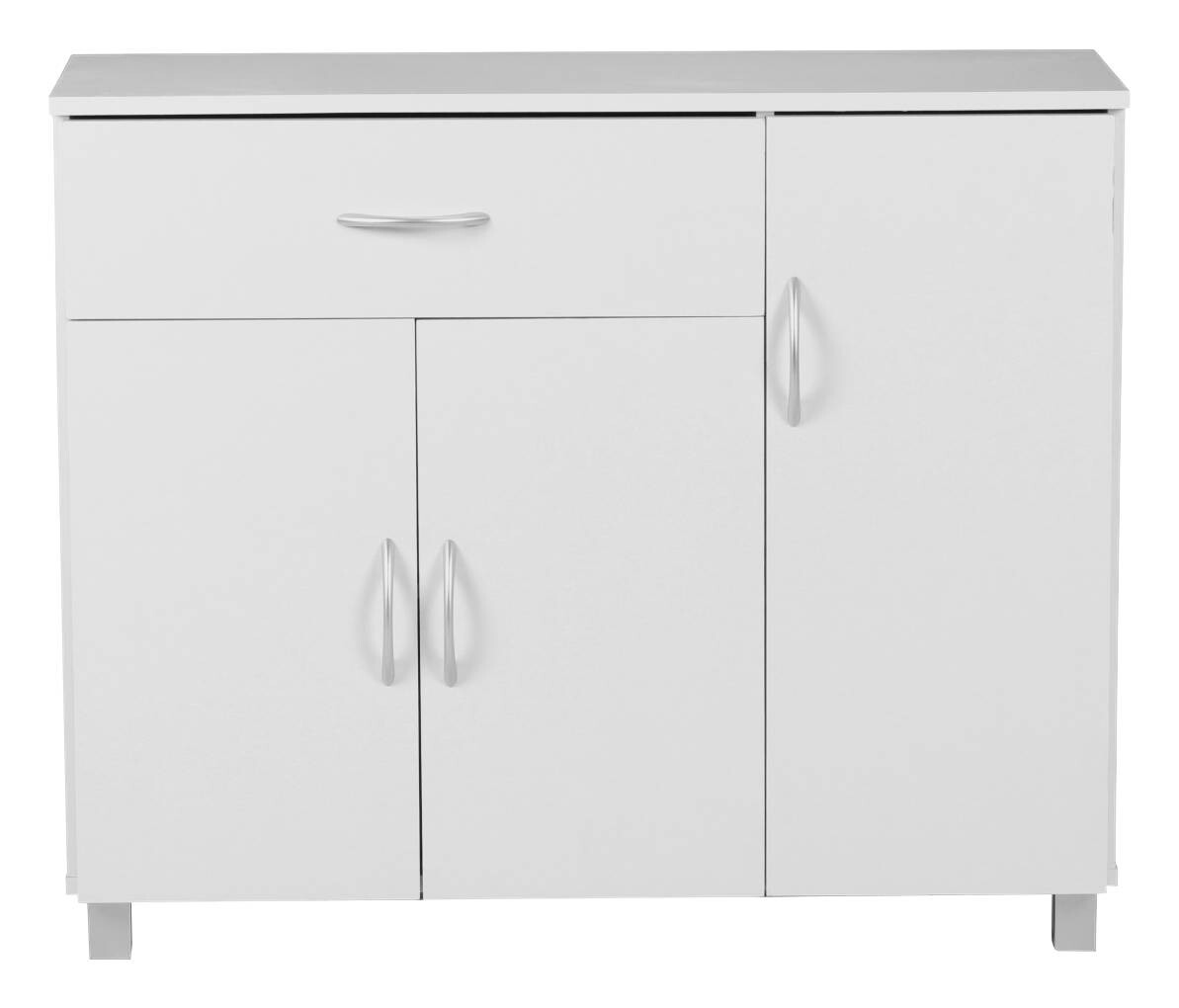 Sideboard weiß silber B/H/T: ca. 90x75x30 cm