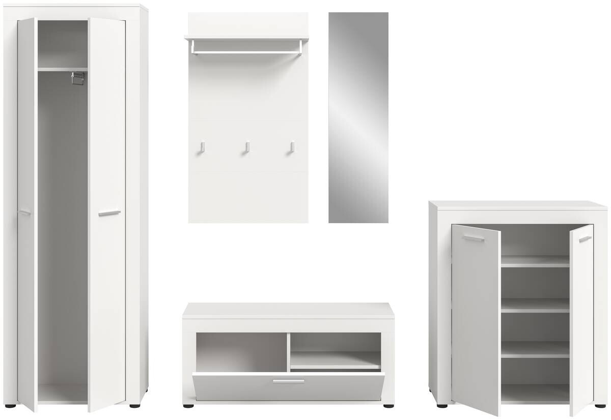 Garderobe JAM weiß B/H/T: ca. 285x191x35 cm