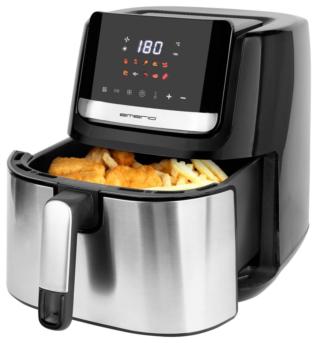Emerio Heißluftfritteuse AF-130289.5 schwarz Edelstahl B/H/T: ca. 30x39x35 cm ca. 6,5 l