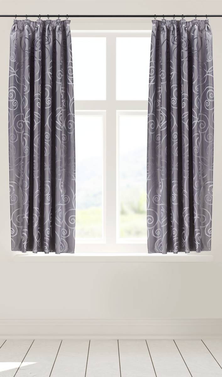 silver edition Dekovorhang Triest silber B/H: ca. 140x175 cm