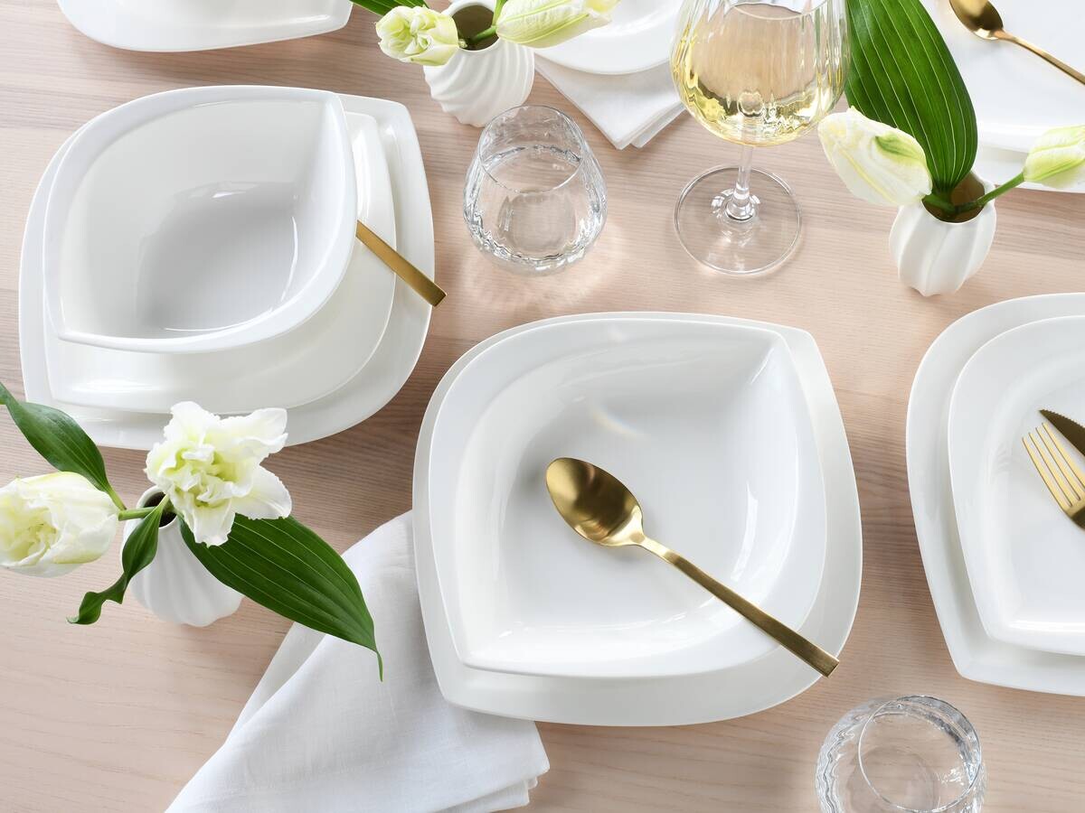 CreaTable Kombiservice Melbourne weiß Porzellan 16 tlg.