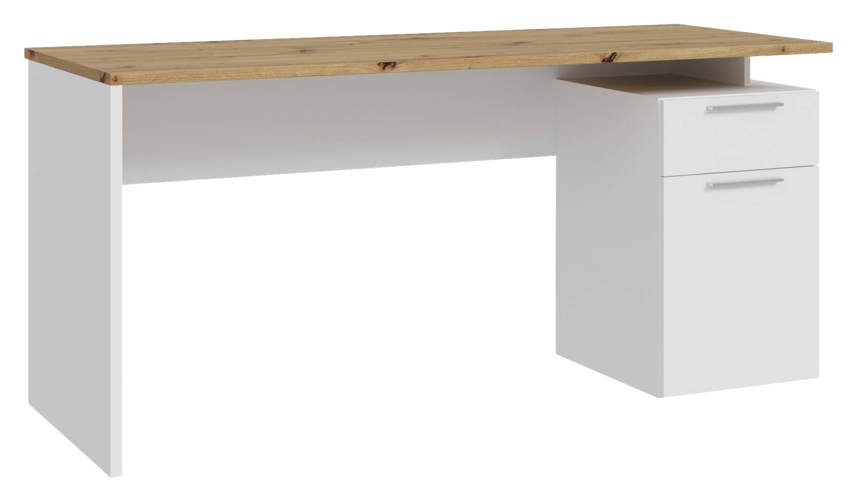 Schreibtisch weiß Eiche Artisan Nachbildung B/H/T: ca. 160x74x60 cm