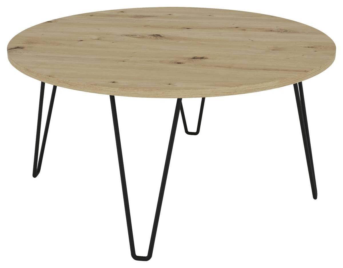 byLIVING Couchtisch FLAIR Eiche schwarz Holzwerkstoff Metall