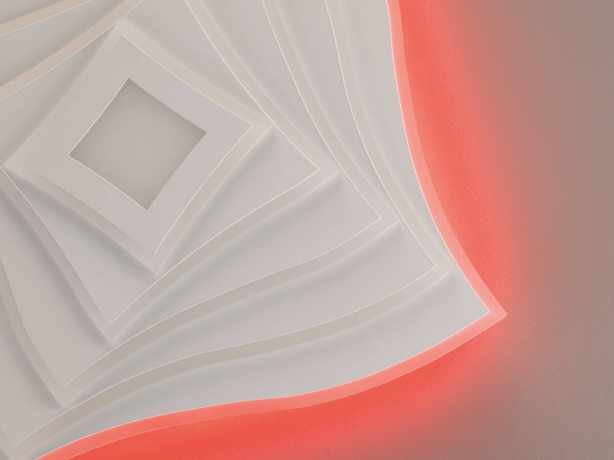 Fischer & Honsel LED-Deckenleuchte 21230 weiß Acryl B/H/T: ca. 50x7,6x50 cm 1 Brennstellen