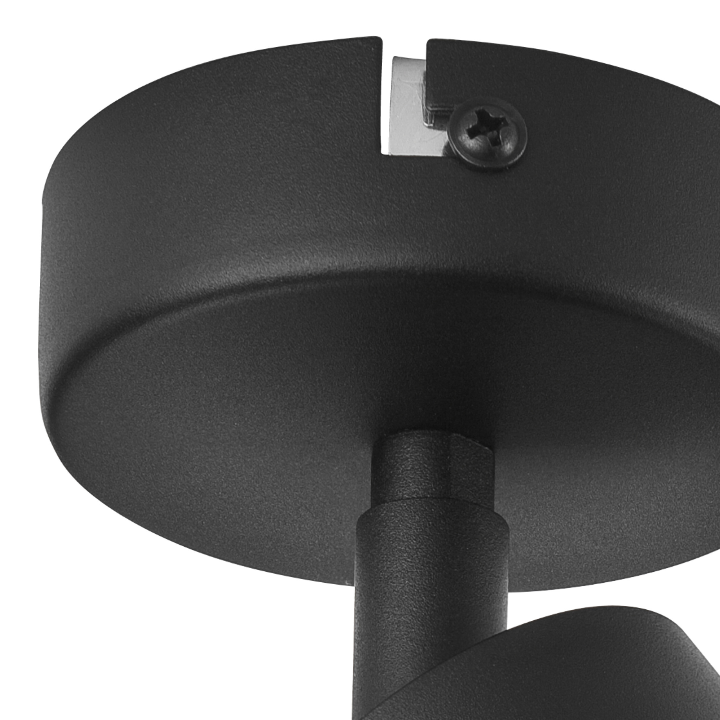 Lamkur Deckenleuchte schwarz Glas Stahl B/H/L: ca. 8x19x8 cm 1 Brennstellen