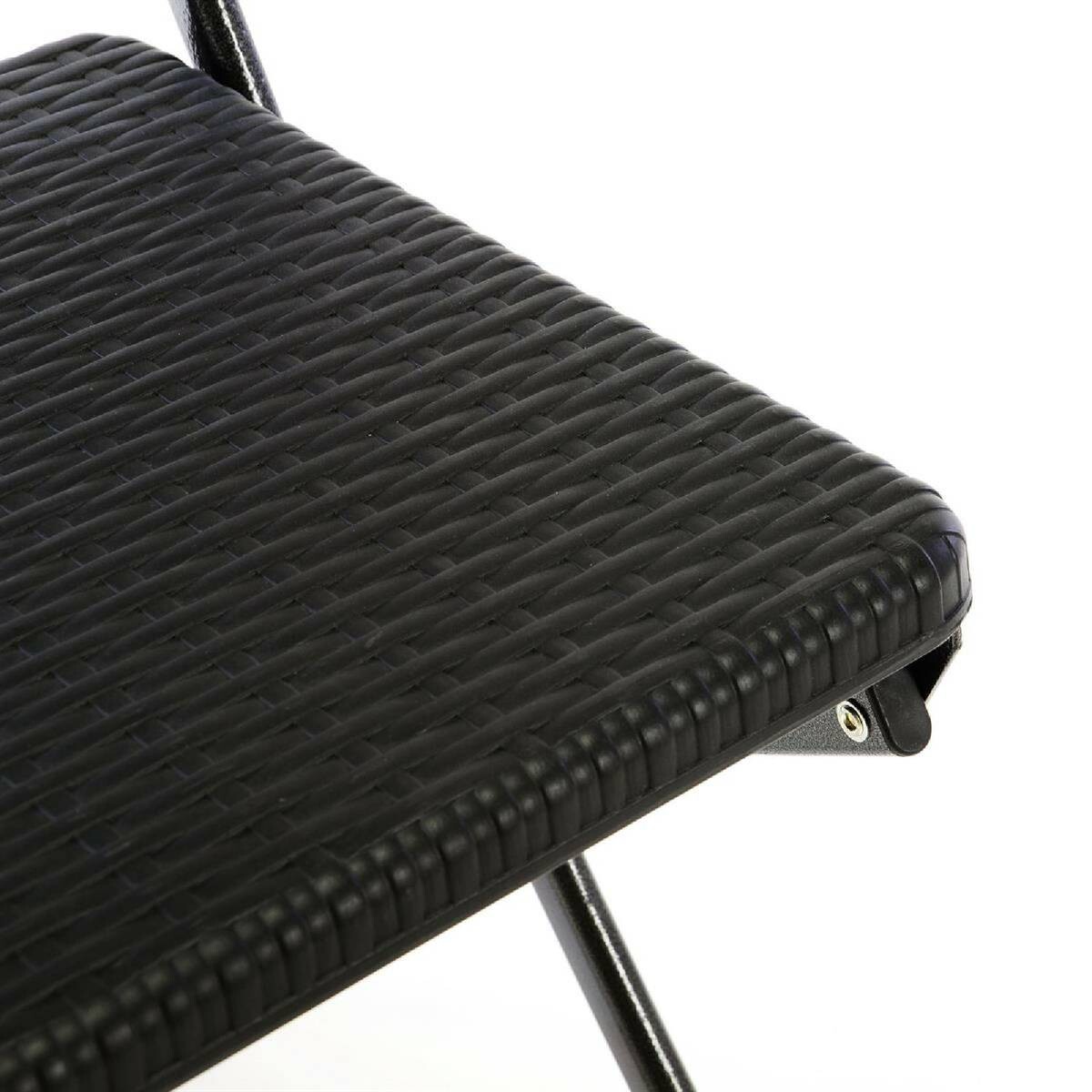 VCM Klappstuhl-Set schwarz Polyrattan B/H/T: ca. 40x80x38 cm