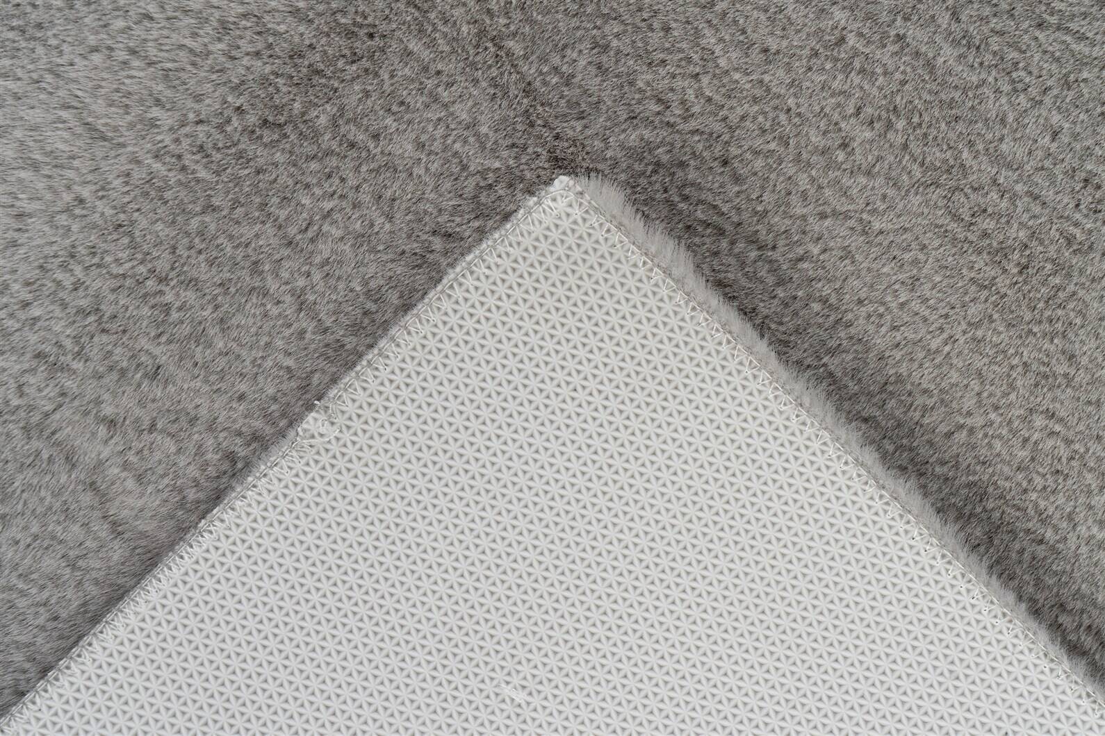 Kayoom Kurzflorteppich Badematte Rabbit Light 325 hellgrau B/H/L: ca. 50x2,4x90 cm