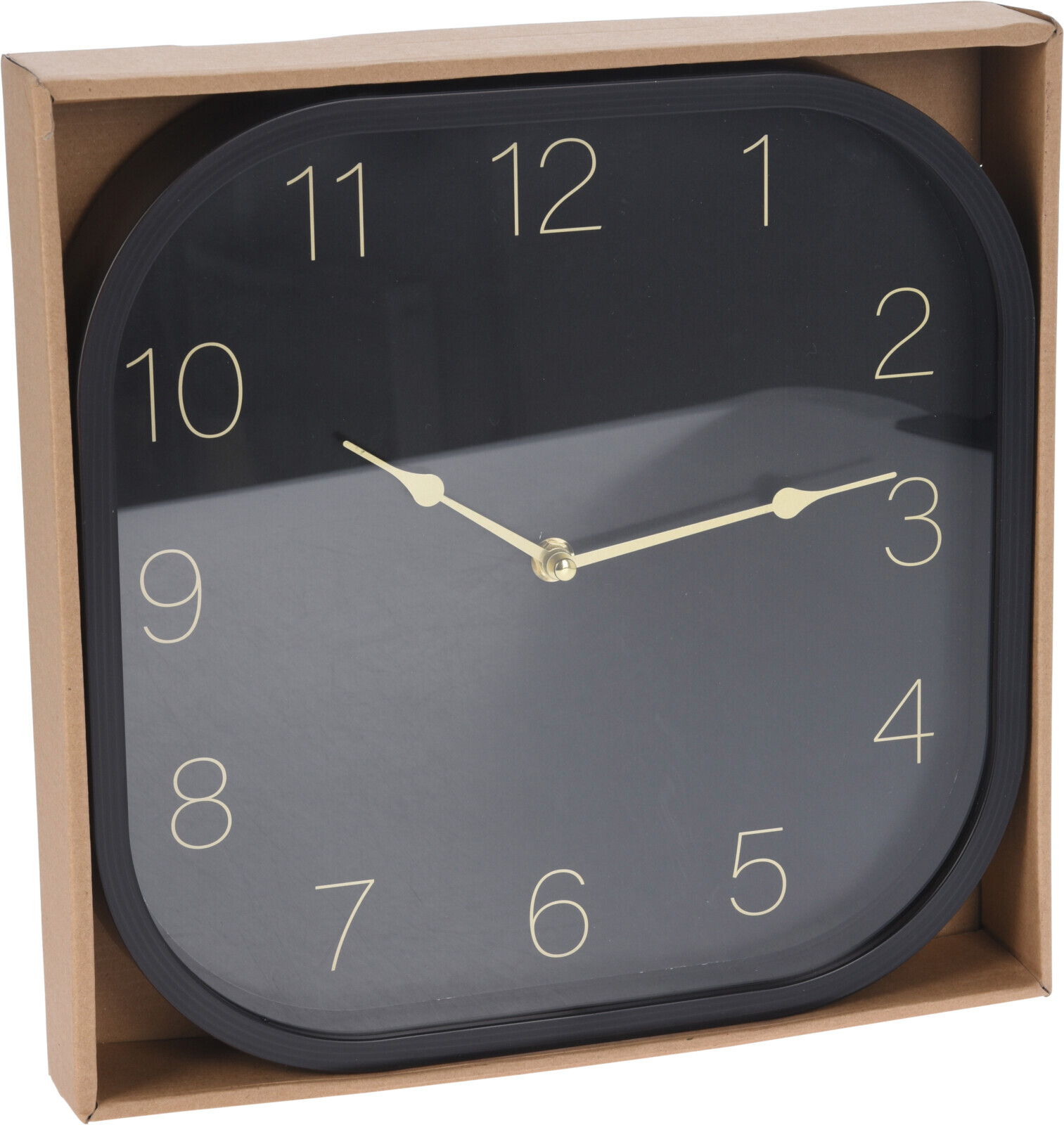 Wanduhr schwarz B/L: ca. 30x30 cm