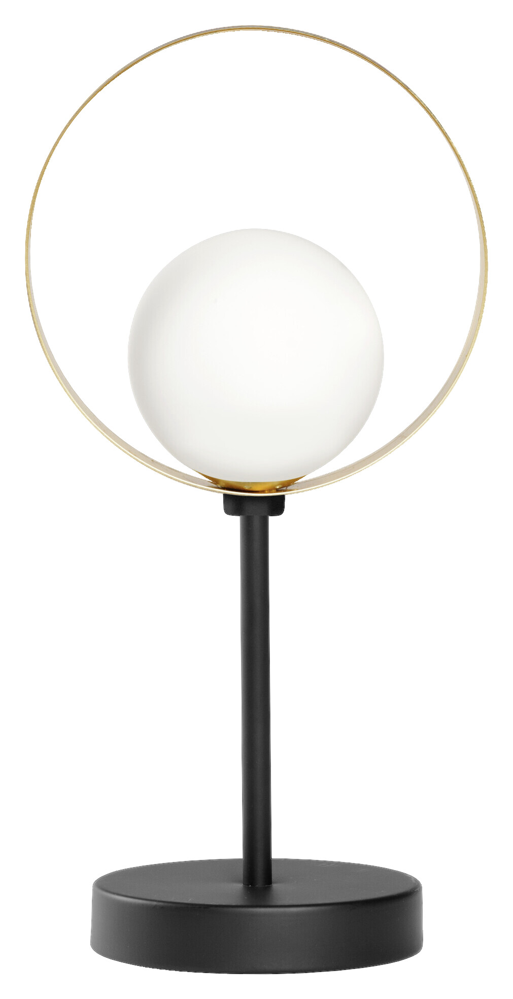 LEDVANCE Tischleuchte Memphis schwarz gold weiß Metall Glas B/H/L: ca. 13x36,5x18 cm G9 1 Brennstellen