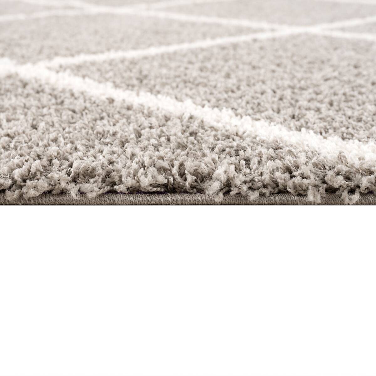 Sanat Hochflorteppich MADRID hellgrau B/L: ca. 200x290 cm