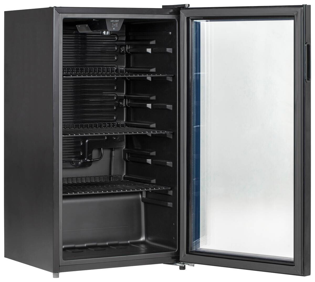 POCOline Glastürkühlschrank GTK85-93ES schwarz B/H/T: ca. 47x84x44 cm