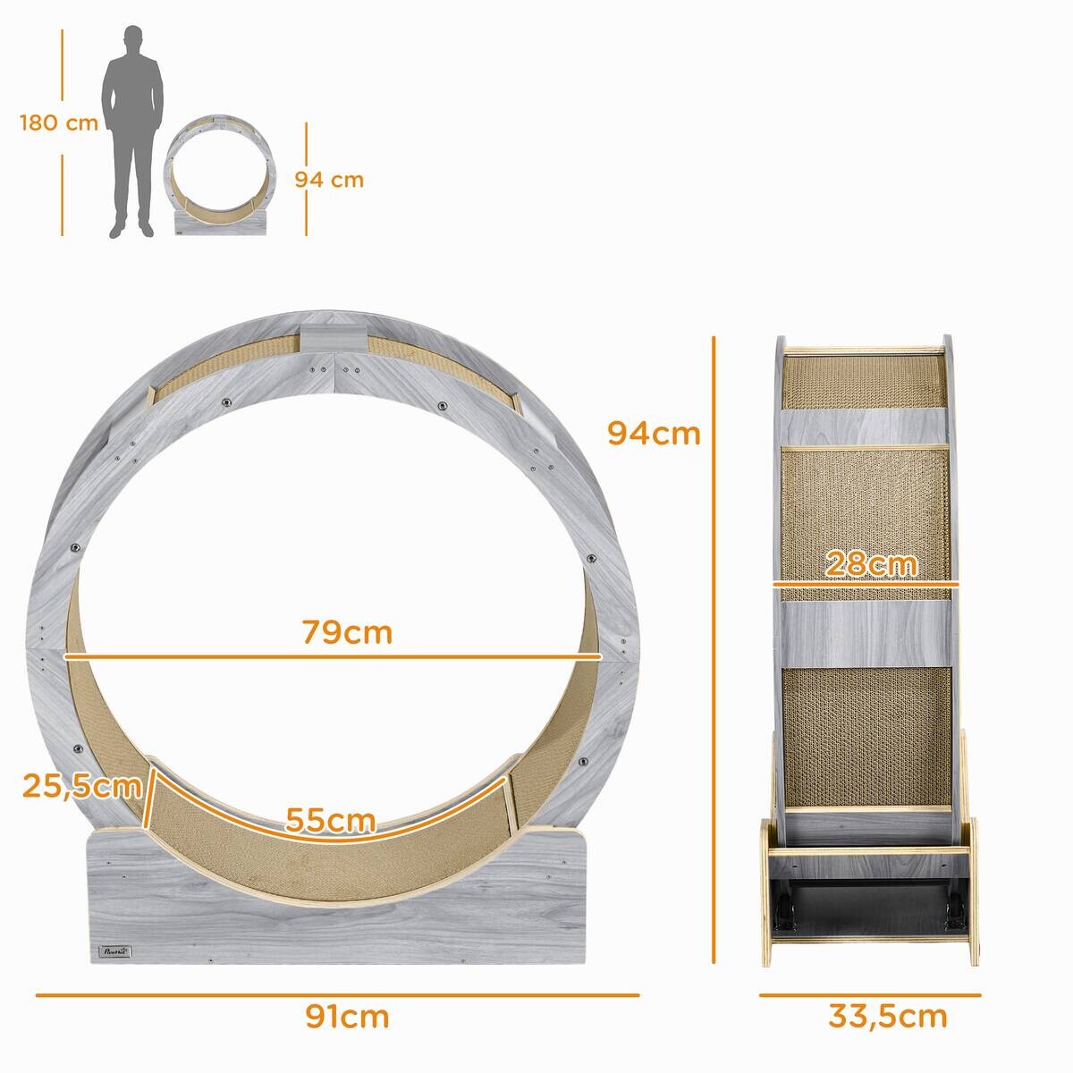 PawHut Katzenlaufrad