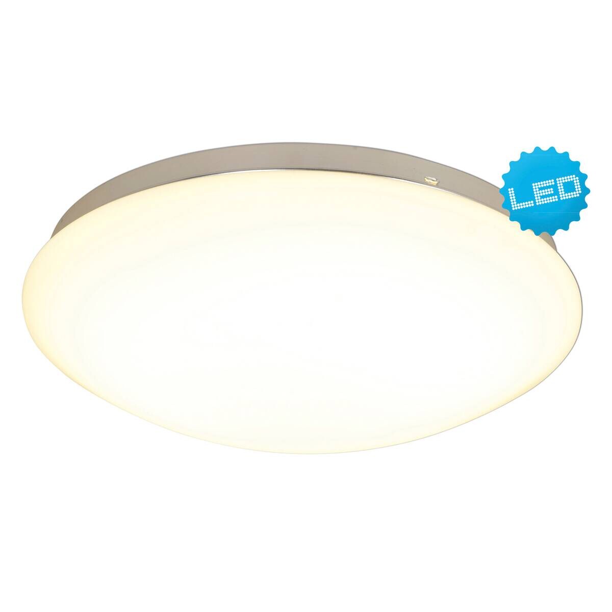 Näve Leuchten Deckenleuchte 1152726 weiß Glas Metall B/H/T: ca. 34x8,6x34 cm null 1 Brennstellen