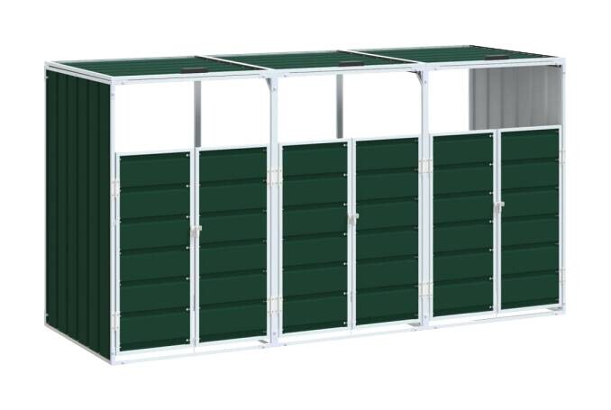 vidaXL Mülltonnenbox grün