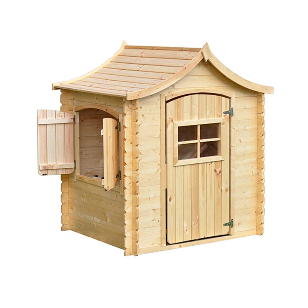 Timbela Kinderspielhaus M550 natur B/H/L: ca. 146x152x112 cm