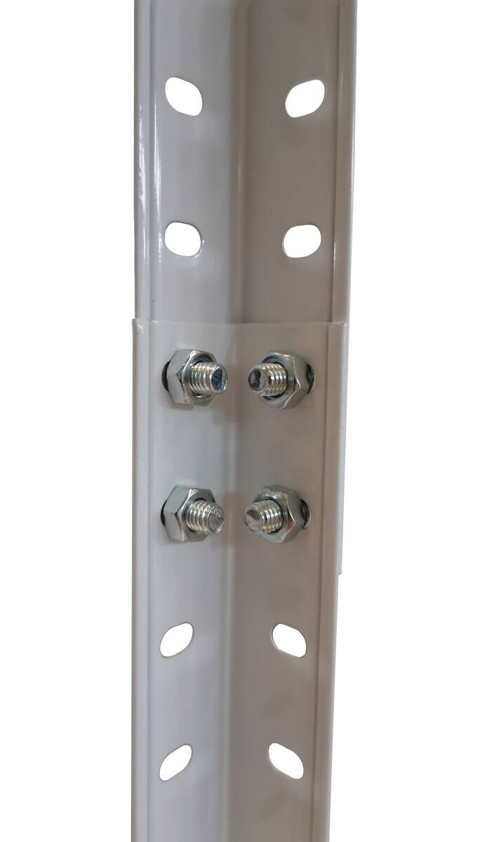 Schraubregal weiß B/H/T: ca. 75x150x30 cm