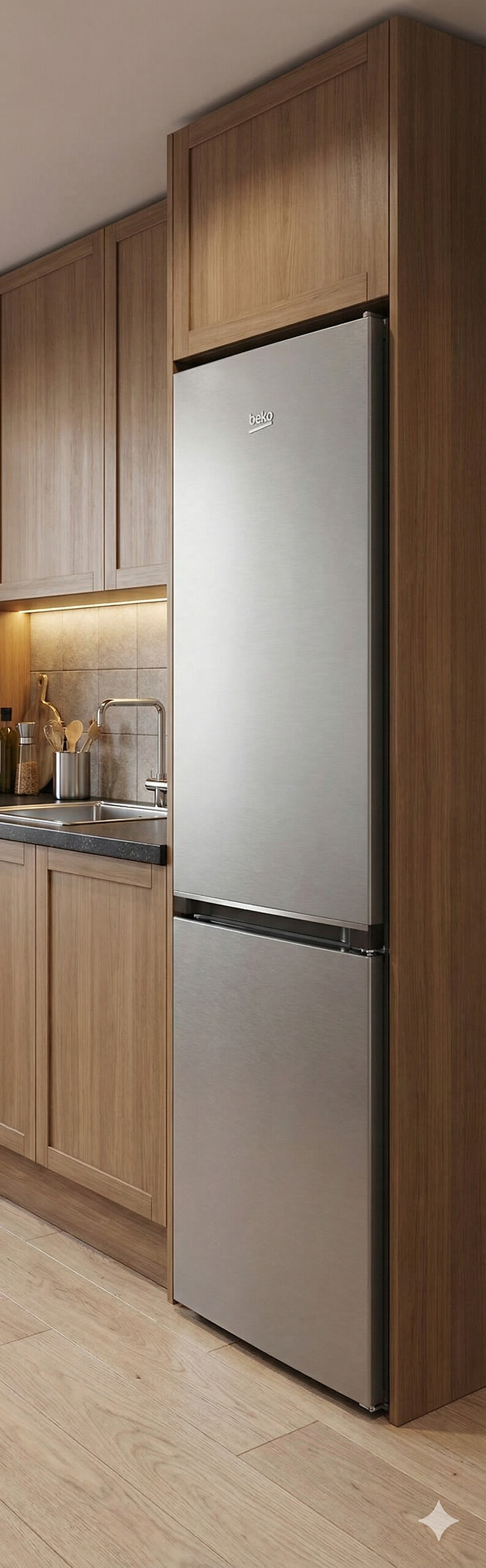 Beko Kühl-/Gefrierkombination B3RCSO255XB Inox B/H/T: ca. 54x177x55 cm Beko Kühl-/Gefrierkombination B3RCSO255XB Inox B/H/T: ca. 54x177x55 cm