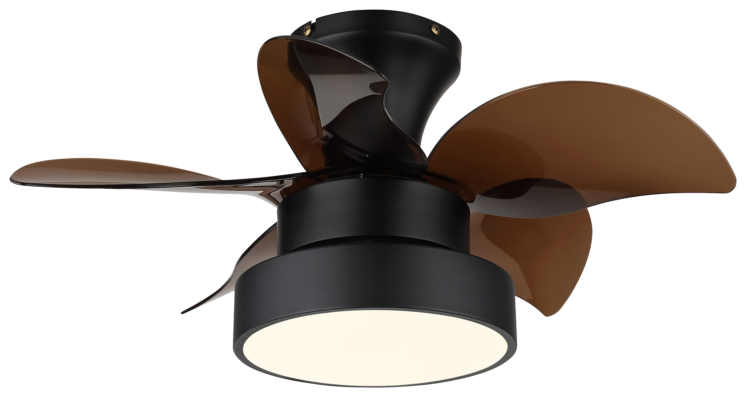 GLOBO LED-Deckenventilator schwarz braun H/D: ca. 27x58 cm max. 22 W