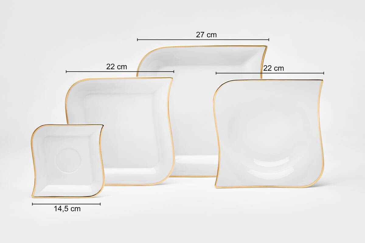 Wellco Kombiservice weiß Porzellan 30 tlg.