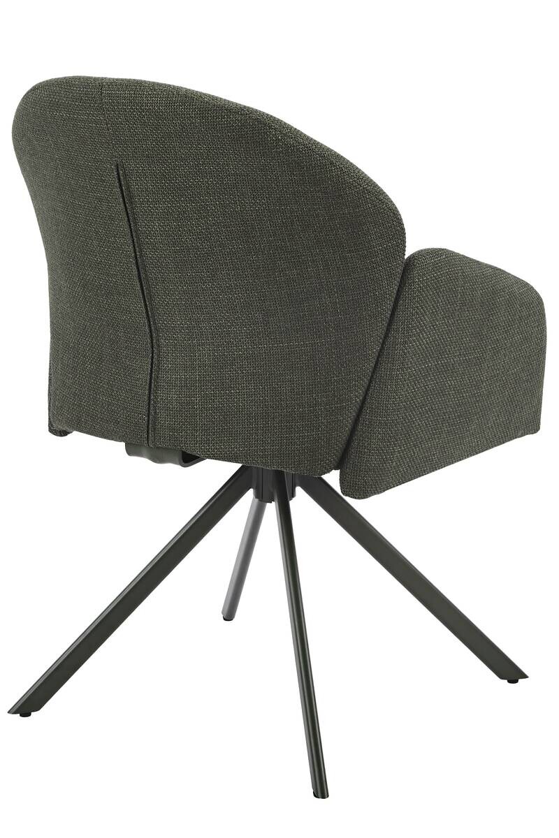 Drehstuhl Holly grün Microfaser Webstoff B/H/T: ca. 57x84x61 cm