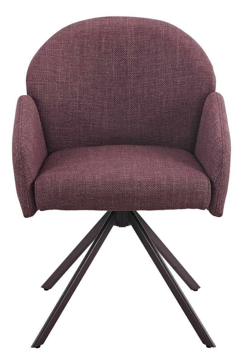 Drehstuhl Holly beere Microfaser Webstoff B/H/T: ca. 57x84x61 cm