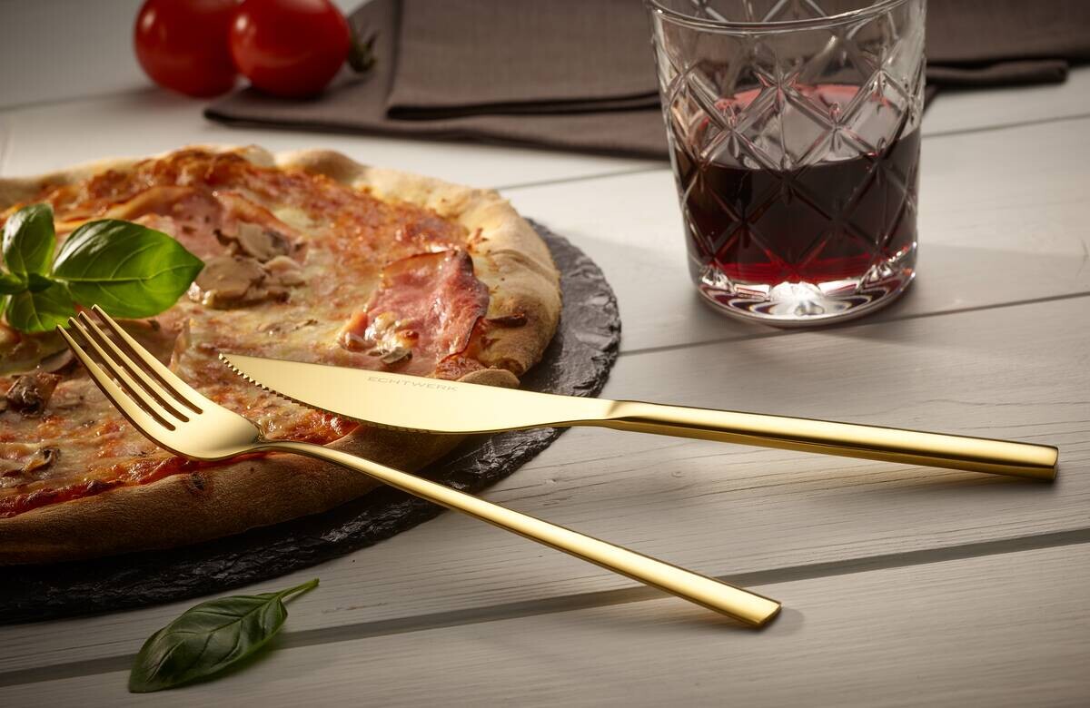 ECHTWERK Besteckset gold Edelstahl 4 tlg.