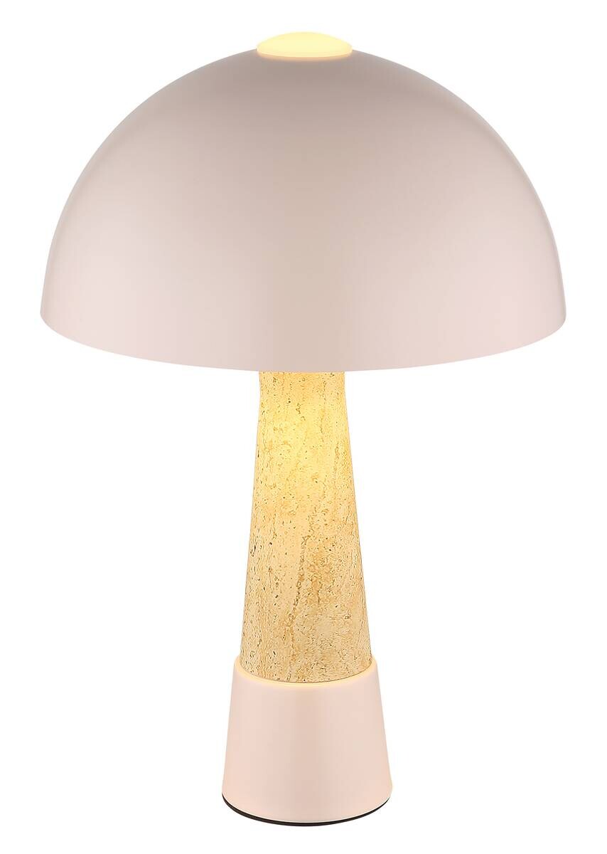 GLOBO Tischleuchte champagner Metall H/D: ca. 36,5x25 cm E27 1 Brennstellen